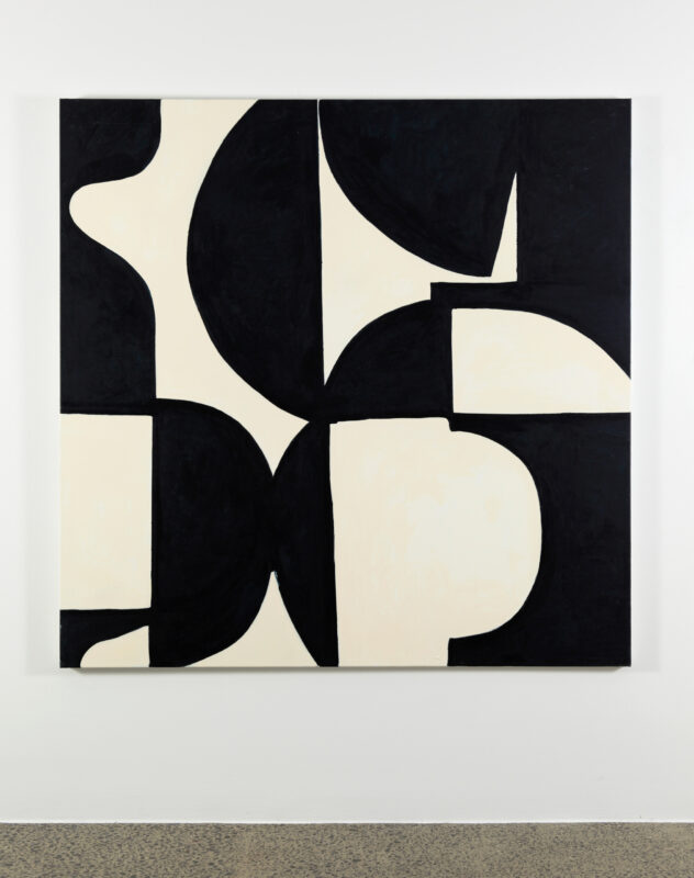 Antonia Sellbach 'Dots and arcs (the monochromes) 3' 2023 acrylic paint on gesso 160 x 160 cm $7,500