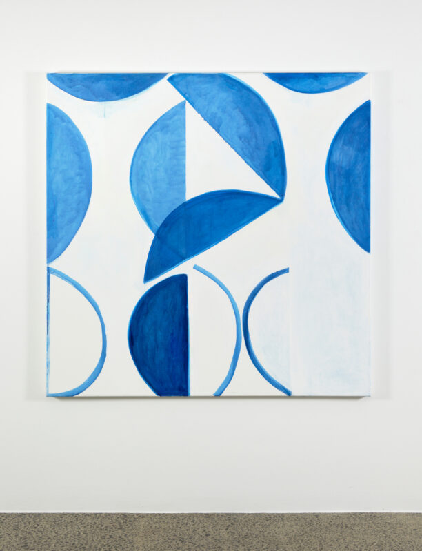 Antonia Sellbach 'Dots and arcs (the monochromes) 8 ' 2022 acrylic paint on gesso 150 x 150 cm $6,500