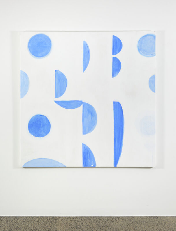 Antonia Sellbach 'Dots and arcs (the monochromes) 9' 2022 acrylic paint on gesso 150 x 150 cm $6,500