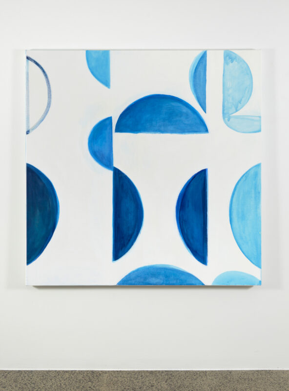 Antonia Sellbach 'Dots and arcs (the monochromes) 12' 2022 acrylic paint on gesso 150 x 150 cm $6,500