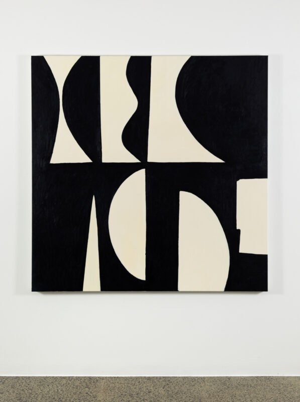 Antonia Sellbach 'Dots and arcs (the monochromes) 13' 2022 acrylic paint on gesso 150 x 150 cm $6,500