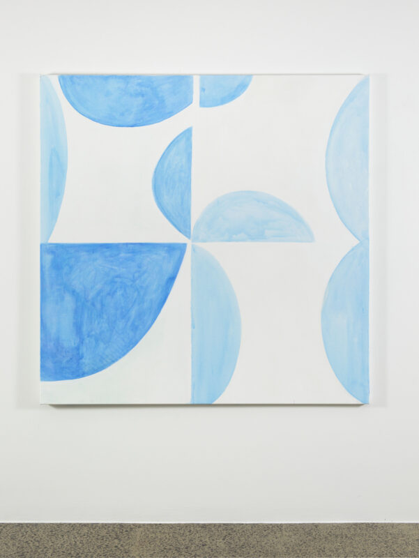 Antonia Sellbach 'Dots and arcs (the monochromes) 6' 2022 acrylic paint on gesso 150 x 150 cm SOLD