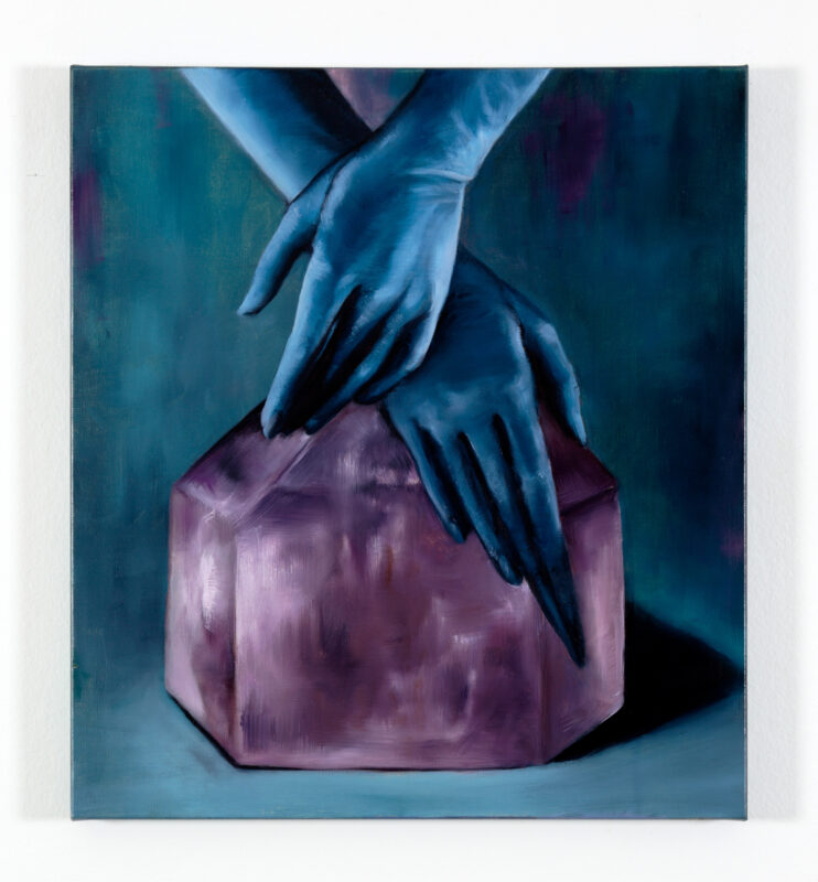 Heidi Yardley 'Predictions' 2022 oil on linen 50.5 x 45.5 cm $4,400