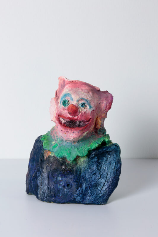 Rhys Lee 'The final act' 2014 earthenware and oil paint 21 x 17 x 11 cm