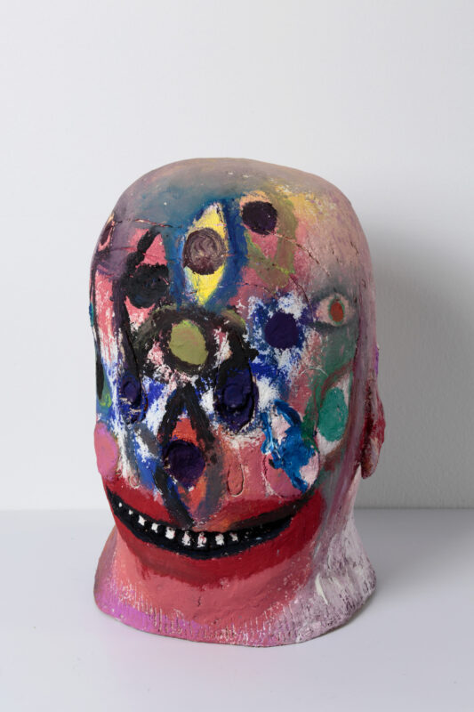 Rhys Lee 'Look and see' 2014/2023 earthenware and oil paint 36 x 22 x 16 cm