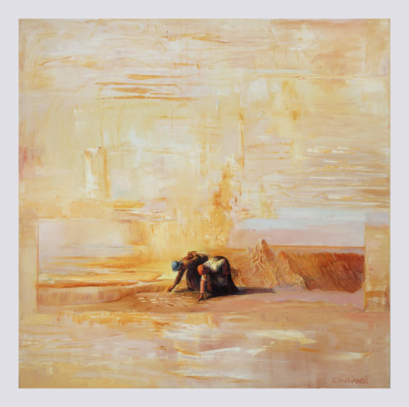 Wendy Stavrianos 'Memory of water - Millet to Lake Mungo' 2004 oil on linen 183 x 183 cm $29,000