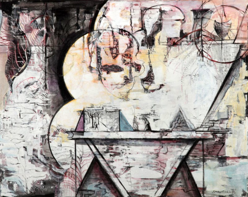 Wendy Stavrianos 'Suspended in Time and Memory' 2018-19 acrylic on canvas 138 x 174 cm $22,000