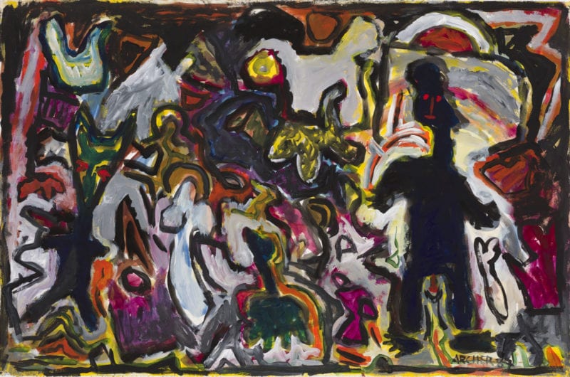 Suzanne Archer 'The Stuff of Nightmares' 1987 acrylic on paper 66.5 x 101.5 cm $8,900