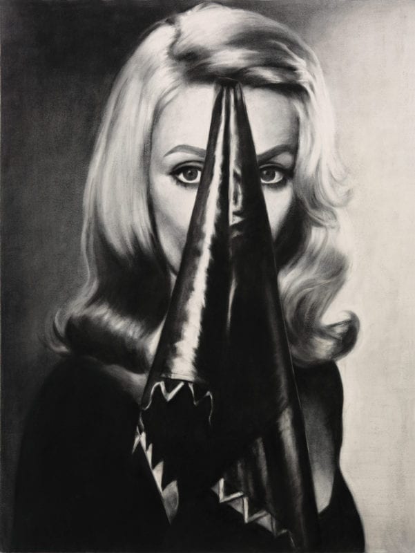 Heidi Yardley 'The black veil' 2019 charcoal on primed paper 110 x 84 cm $6,500