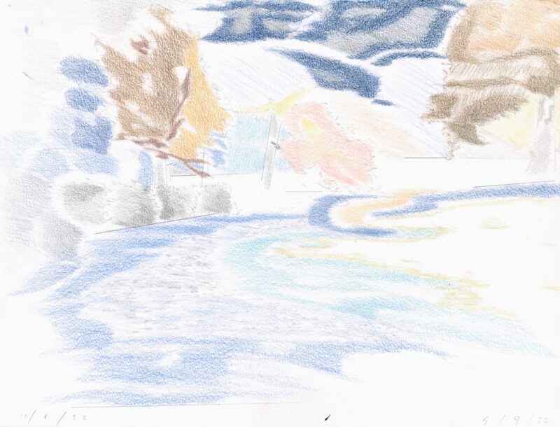 Martin George 'Three thirds sky' 2022 pencil on paper 25 x 32.5 cm $400