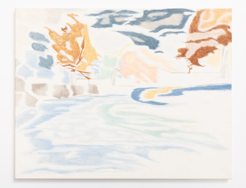 Martin George 'Three thirds sky' 2022 acrylic on linen canvas 75 x 95 cm $2,500