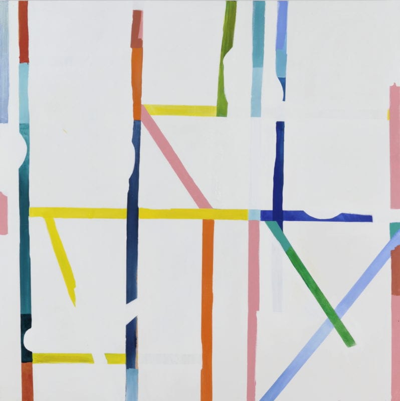 Antonia Sellbach 'Unstable Object #44' 2021 acrylic and gesso on linen 150 x 150 cm