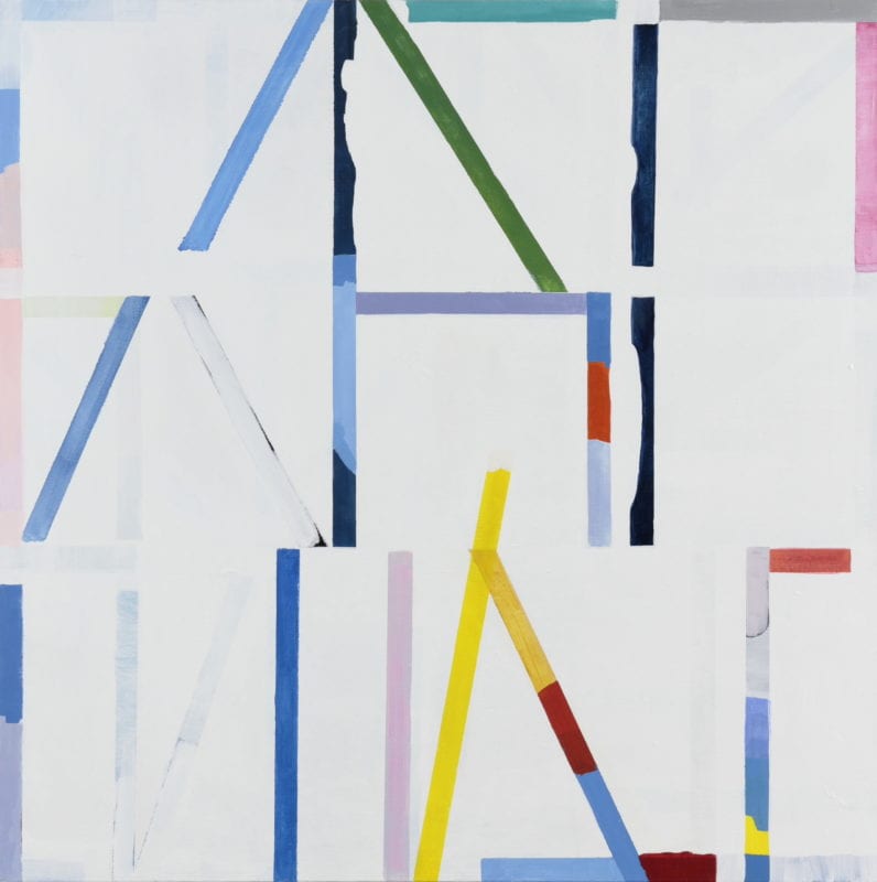 Antonia Sellbach 'Unstable Object #49' 2020 acrylic and gesso on linen 150 x 150 cm