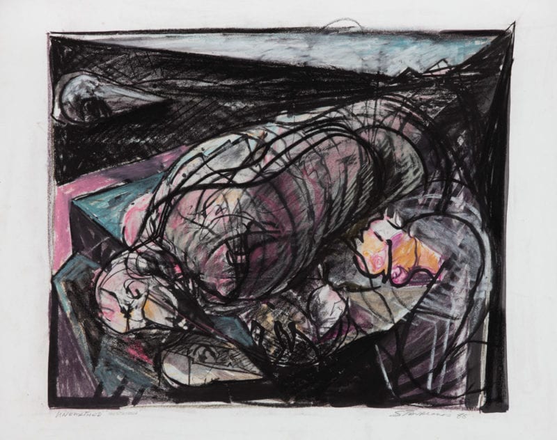 Wendy Stavrianos 'Unearthed (The Struggle)' 1988 Pastel, ink and acrylic on paper 46 x 52 cm
Wendy
