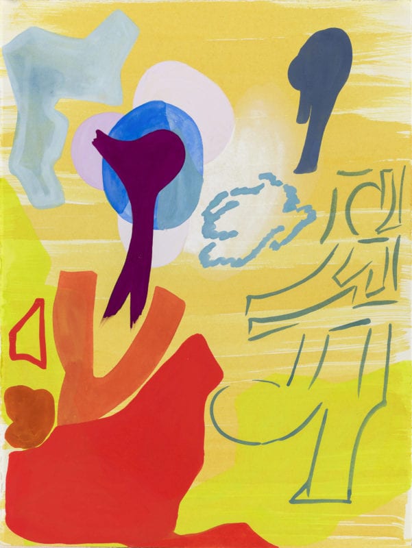 Tonee Messiah 'Uneasy Drift' 2020 watercolour and gouache on cotton rag (framed) 38 x 28 cm SOLD