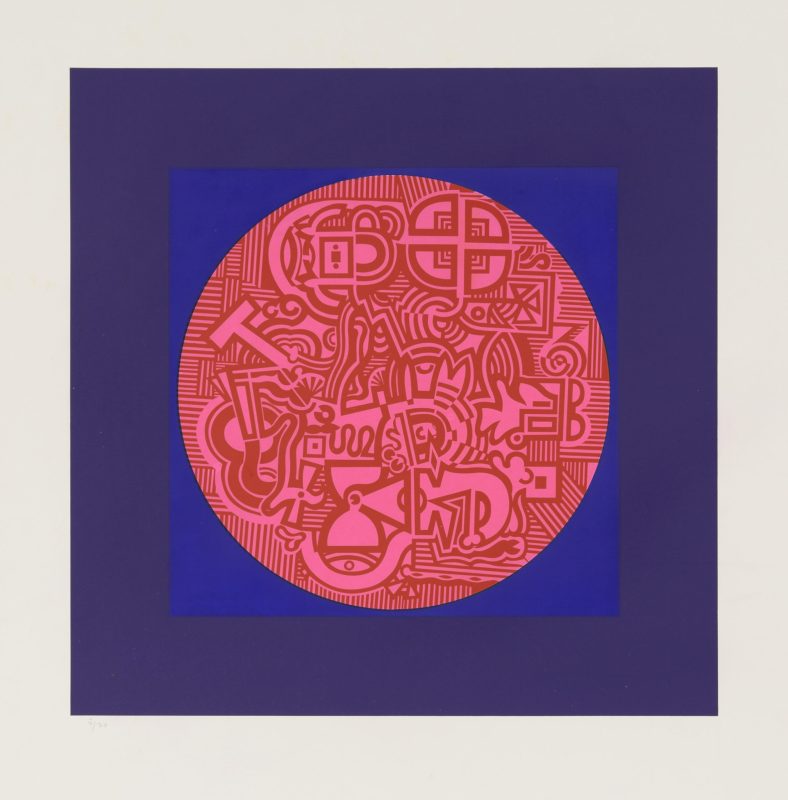 Alun Leach-Jones 'Pink disc' 1967 screenprint, from edition of 20 51 x 51 cm $1,500