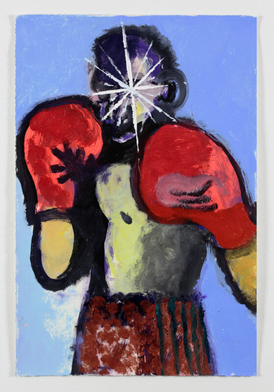 Rhys Lee 'Boxer 9' 2024 acrylic on paper, unframed 57 x 38 cm $2,200