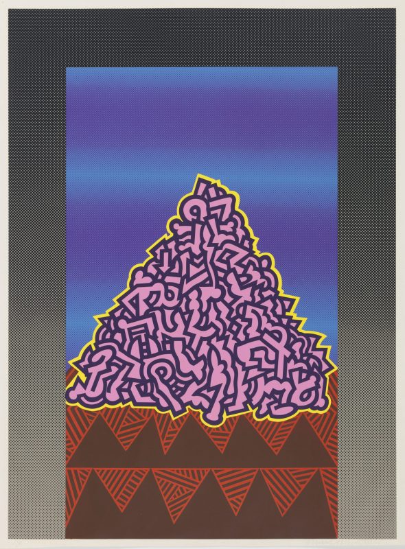 Alun Leach-Jones 'Affinities - A tribute to Vernon Watkins - suite of 7' 1971 screenprint, from edition of 40 87 x 64 cm $900