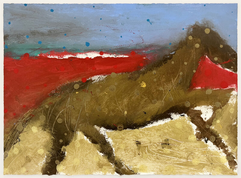 Rhys Lee 'Rider #12' 2016 mixed media on paper, unframed 29 x 38 cm $1,100