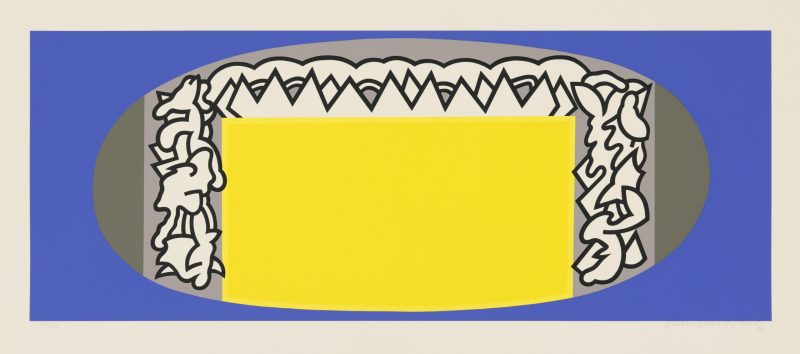 Alun Leach-Jones 'Mersey yellow' 1973 screenprint, from edition of 60 33 x 55 cm $500