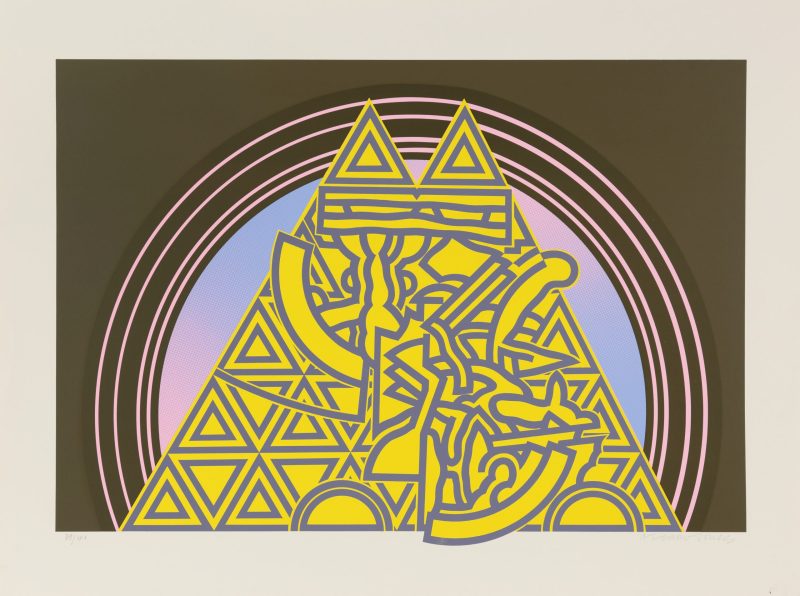 Alun Leach-Jones 'Two Pyramids from India Suite of 7' 1976 screenprint, from edition of 40 59 x 87 cm $900