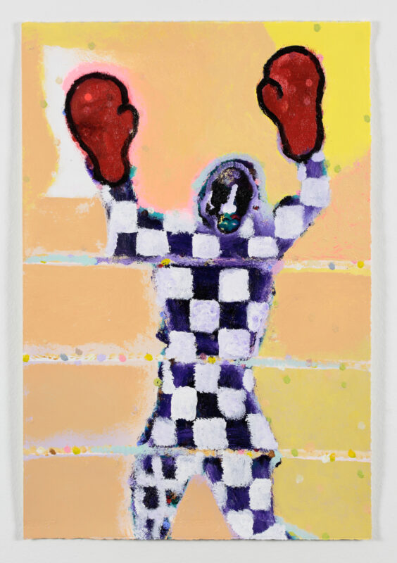 Rhys Lee 'Boxer 6' 2024 acrylic on paper, unframed 57 x 38 cm $2,200
