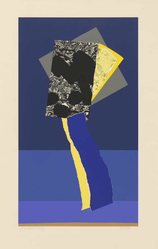 Alun Leach-Jones 'Oceania 4 - Night on the pacific' 1979 screenprint, from edition of XV 80 x 40 cm $900