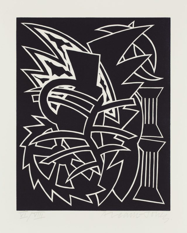 Alun Leach-Jones 'Lupercalia 7' 1983 linocut, from edition of VIII 30 x 24 cm $300