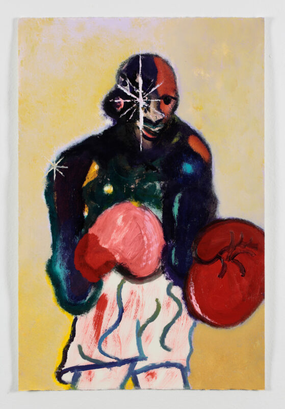 Rhys Lee 'Boxer 4' 2024 acrylic on paper, unframed 57 x 38 cm $2,200