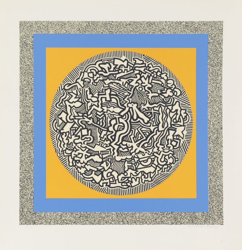 Alun Leach-Jones 'Merlin's diary 2' 1969 screenprint, from edition of 40 75 x 75 cm $1,500