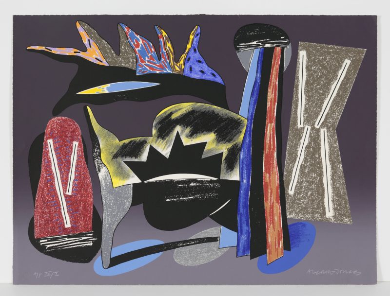 Alun Leach-Jones 'The poet's landscape' 1987 screenprint, from edition of X 56 x 76 cm $900