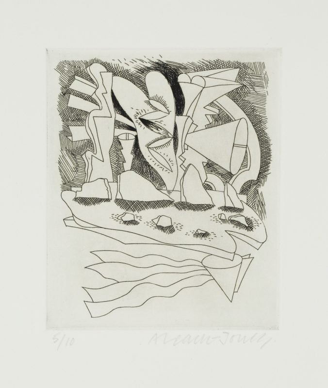 Alun Leach-Jones 'A Studio Book - First Etchings - Number Seven' 1987 etching, from edition of 10 13 x 10 cm $190
