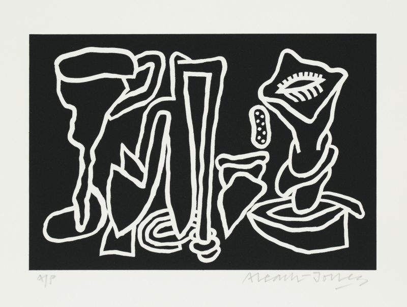 Alun Leach-Jones 'Air and Stone' 1988 screenprint, Artist Proof 17 x 25 cm $500