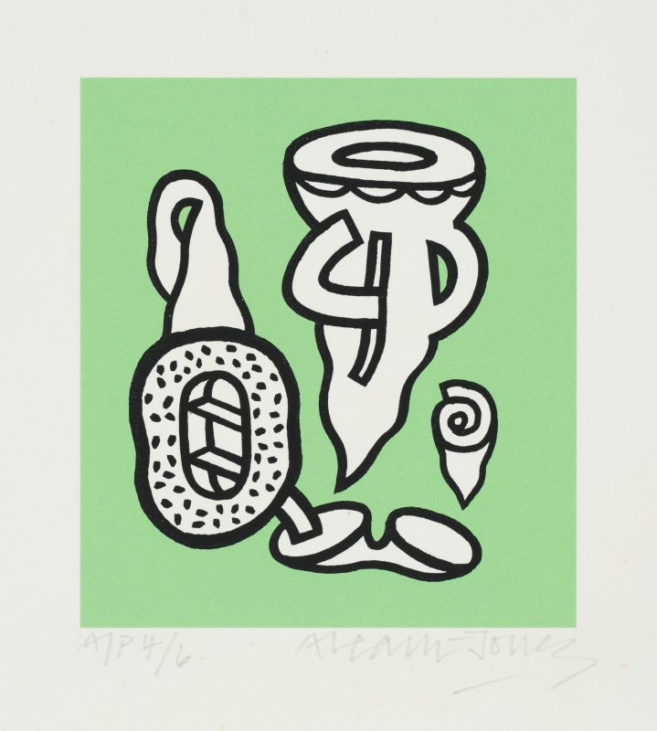 Alun Leach-Jones 'Air and Stone' 1988 coloured screenprint, from edition of 6 Artist Proofs 17 x 15.2 cm $500