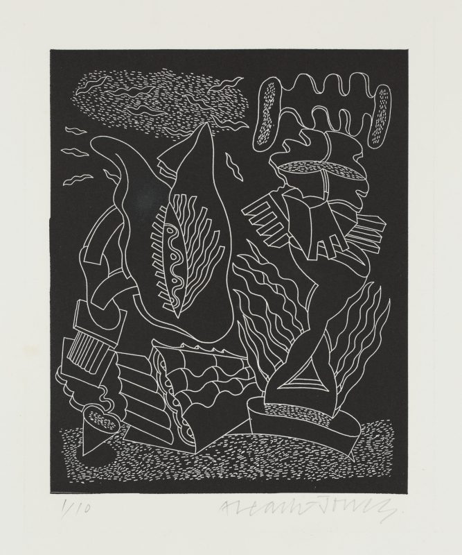 Alun Leach-Jones 'The country beyond the stars' 1989 etching, from edition of 10 25.2 x 20.2 cm $300