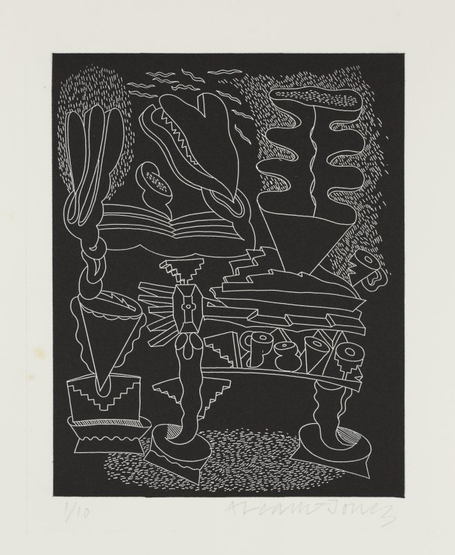 Alun Leach-Jones 'The country beyond the stars' 1989 etching, from edition of 10 25.2 x 20.2 cm $300