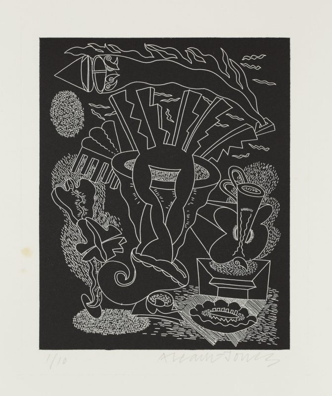 Alun Leach-Jones 'The country beyond the stars' 1989 etching, from edition of 10 25.2 x 20.2 cm $300