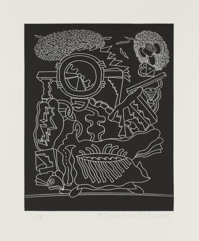 Alun Leach-Jones 'The country beyond the stars' 1989 etching, from edition of 10 25.2 x 20.2 cm $300