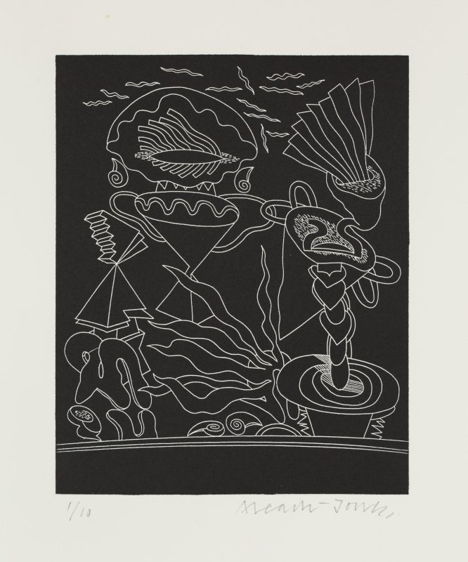 Alun Leach-Jones 'The country beyond the stars' 1989 etching, from edition of 10 25.2 x 20.2 cm $300