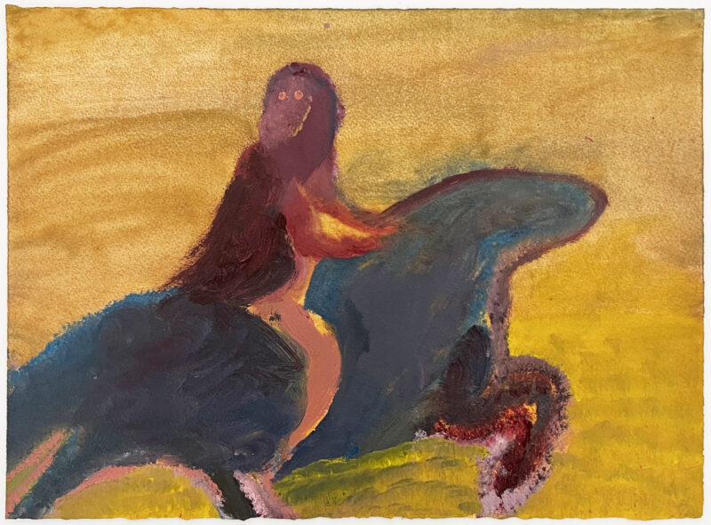 Rhys Lee 'Rider #2' 2016 mixed media on paper, unframed 29 x 38 cm $1,100