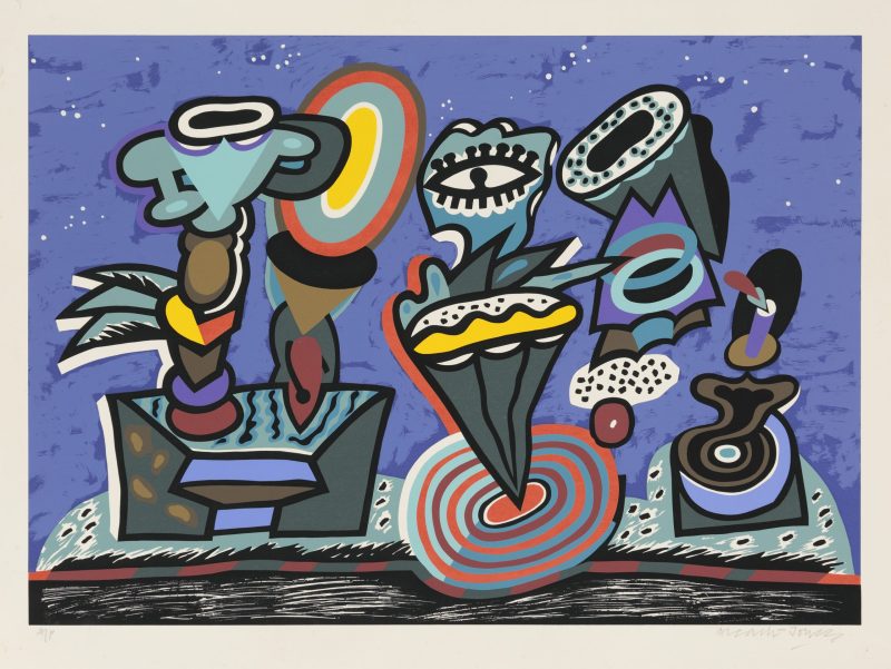 Alun Leach-Jones 'New England night 2' 1995 screenprint, Artist Proof 52 x 69 cm $900