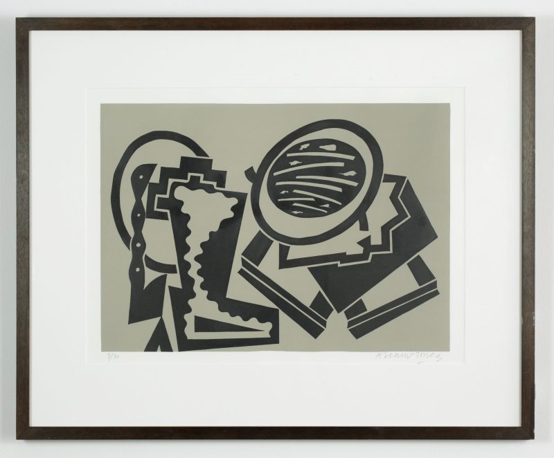 Alun Leach-Jones 'The plain sense of things 1' 2004 framed linocut and lithograph, from edition of 30 41 x 58 cm $900