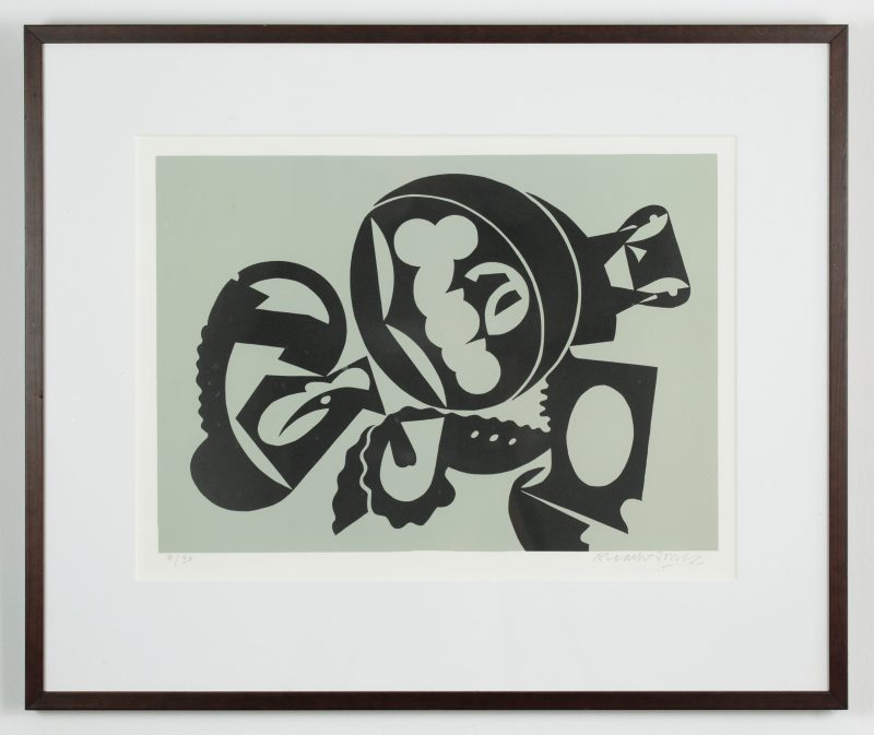 Alun Leach-Jones 'The plain sense of things 5' 2004 framed linocut and lithograph, from edition of 30 41 x 58 cm $900