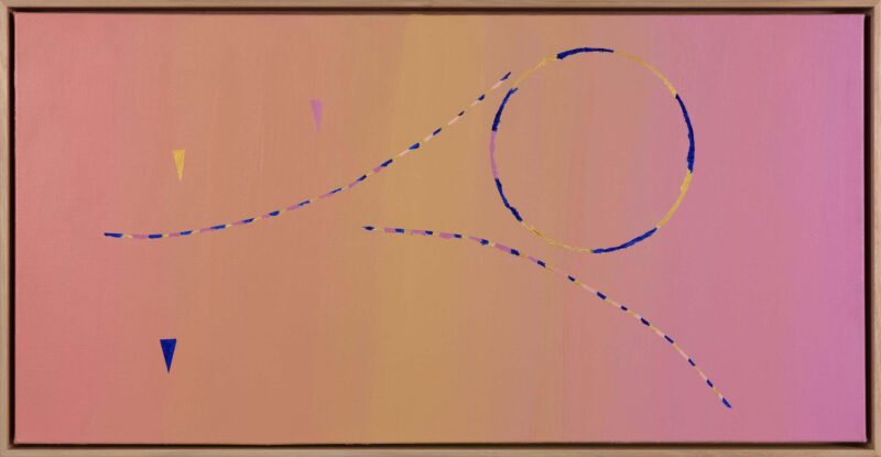 Virginia Cuppaidge 'Desert moon' 2023 acrylic on canvas 40 x 90 cm $5,900