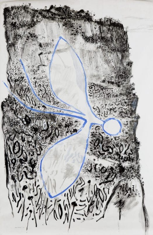 Guy Warren 'Icarus and the Mountain' 1995 Ink and acrylic on canvas 299 x 204 cm