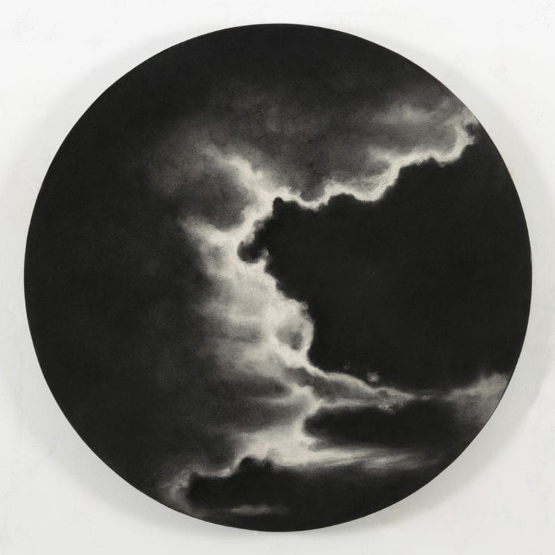 Heidi Yardley 'After the world' 2019 charcoal on primed paper mounted on board 60 x 60 cm $2,500