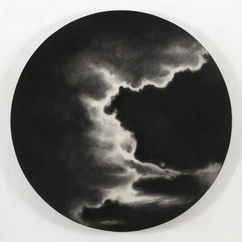 Heidi Yardley 'After the world' 2019 charcoal on primed paper mounted on board 60 x 60 cm $3,300