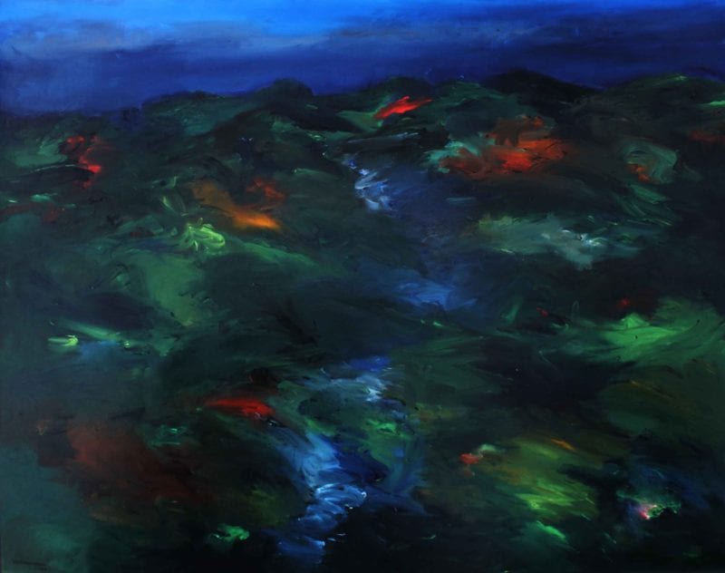 Gordon Shepherdson 'Darkening landscape no 2' 2003 oil and enamel on paper 106 x 122 cm