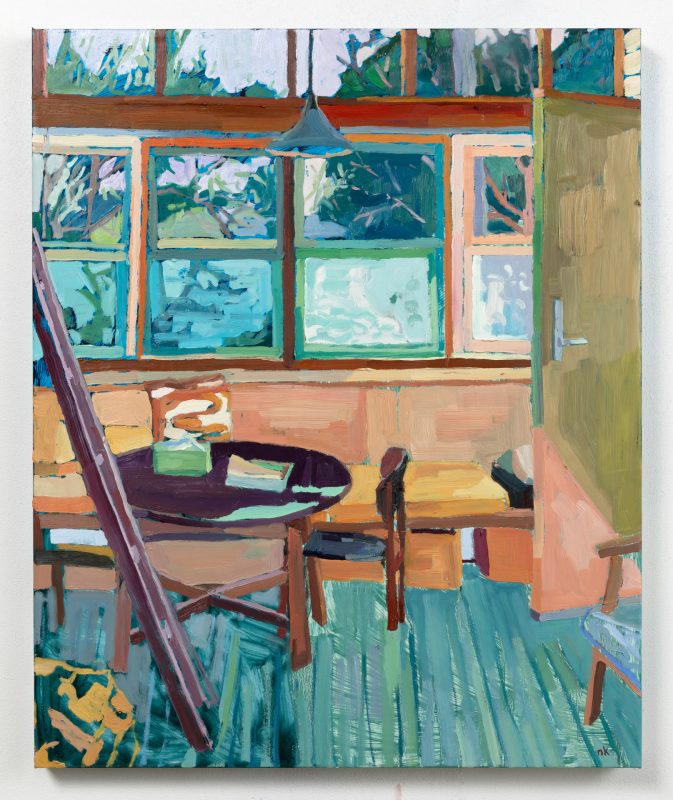 Nicole Kelly 'Min's house' 2025 oil on polyester 86.5 x 71 cm $6,000
