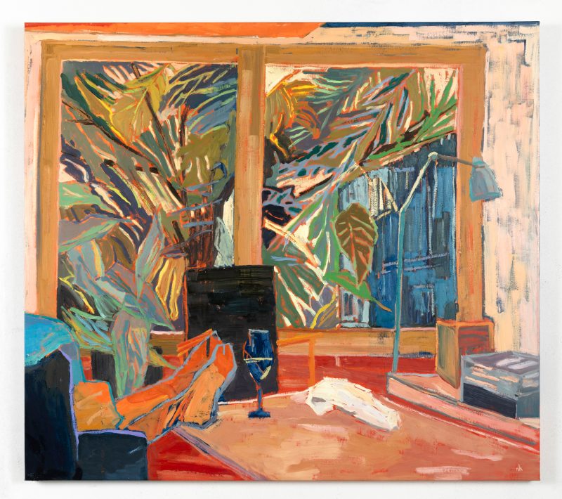 Nicole Kelly 'Wine and orange socks' 2023-25 oil on polyester 122 x 137 cm $8,400